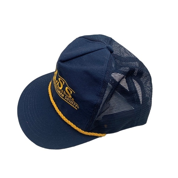 Vintage Bass Anglers Sportsman Society Mesh Back Snapback Trucker Hat Cap - Picture 4 of 6